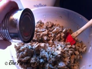 Pouring in the Chicken Broth