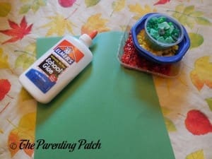 Materials for Button Apples Craft