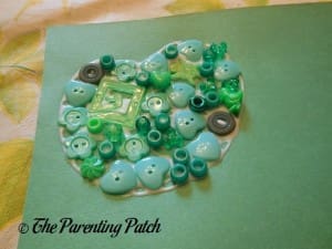 Green Buttons for Button Apples Craft