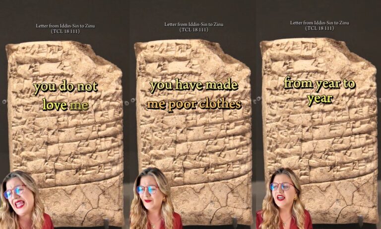 Tiktoker shares tablets from 3700+ years ago, angry letter from teen.
