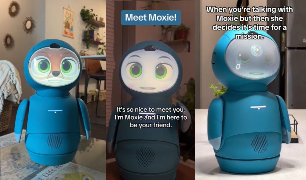 Moxie Robot talks to users in TikTok ads