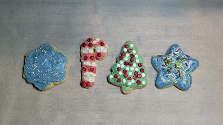 Frosted Christmas cut-out cookies